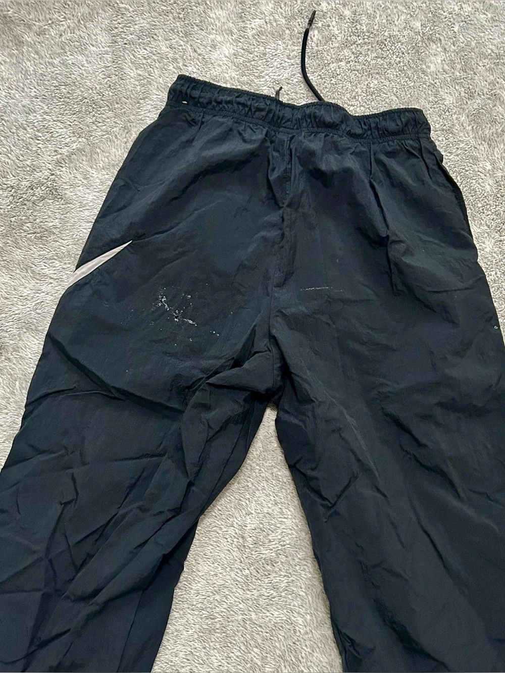 Vintage Nike Black Swoosh Windbreaker Track Pants Size Small